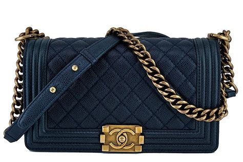 chanel le boy 20cm blue caviar|The Ultimate Guide to the Chanel Boy Bag .